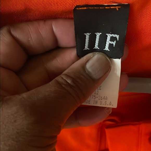 Vibrant Vintage IIF Orange Skirt Suit with Embroidery - Picture 3 of 3